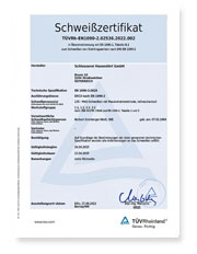 Zertifikat-EN1090-EXC3 Schweisszertifikat